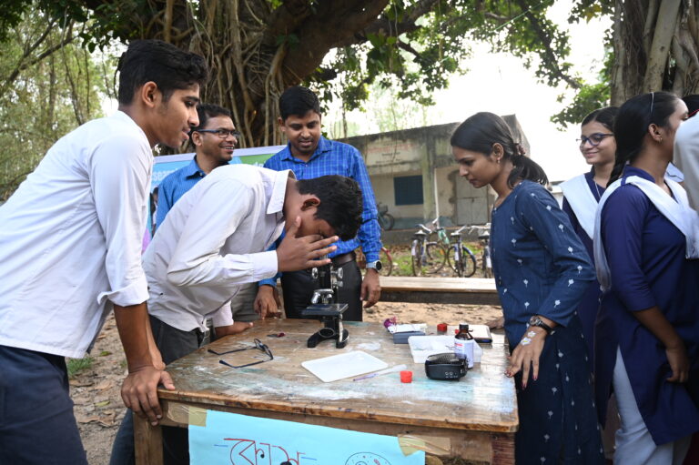 students using microscope 2